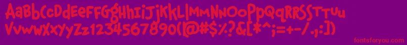 PfphatfaceAlternate Font – Red Fonts on Purple Background