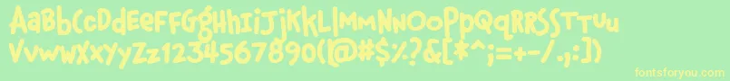 PfphatfaceAlternate Font – Yellow Fonts on Green Background