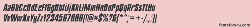 フォントDagger – ピンクの背景に黒い文字