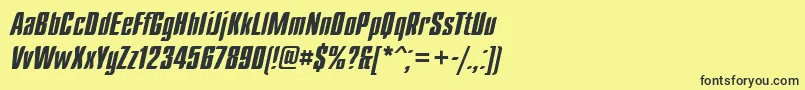 Dagger-fontti – mustat fontit keltaisella taustalla