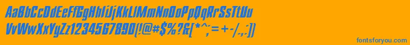 Dagger Font – Blue Fonts on Orange Background