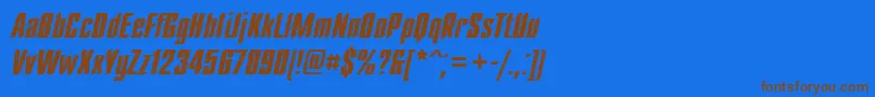 Dagger Font – Brown Fonts on Blue Background