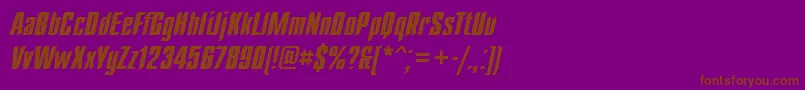 Dagger-fontti – ruskeat fontit violetilla taustalla