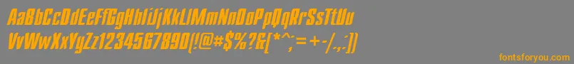 Dagger Font – Orange Fonts on Gray Background