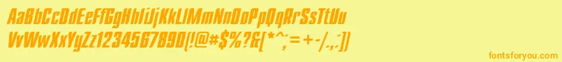 Dagger Font – Orange Fonts on Yellow Background