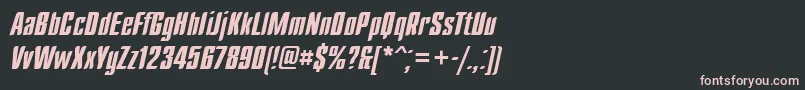 Dagger Font – Pink Fonts on Black Background