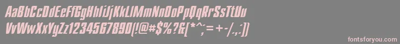 Dagger Font – Pink Fonts on Gray Background