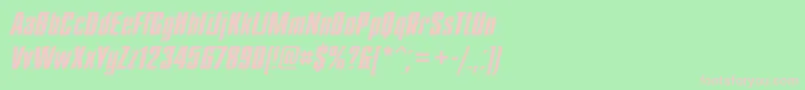Dagger Font – Pink Fonts on Green Background