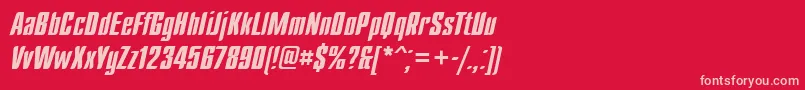 Dagger Font – Pink Fonts on Red Background
