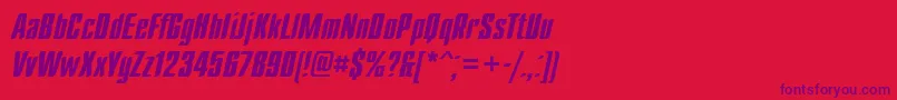 Dagger Font – Purple Fonts on Red Background