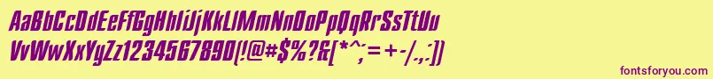 Dagger Font – Purple Fonts on Yellow Background