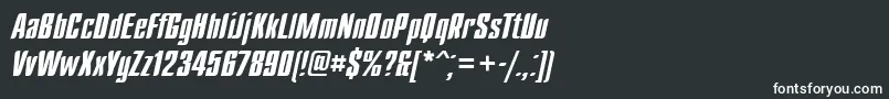 Dagger-fontti – valkoiset fontit mustalla taustalla
