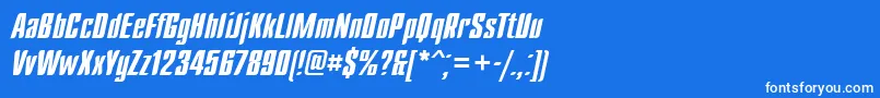 Dagger-fontti – valkoiset fontit sinisellä taustalla