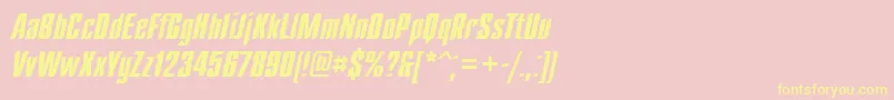 Шрифт Dagger – жёлтые шрифты на розовом фоне
