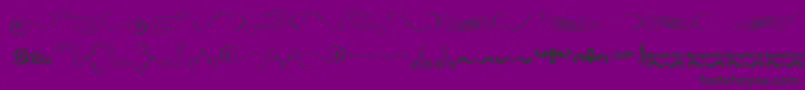 Nymphette Font – Black Fonts on Purple Background