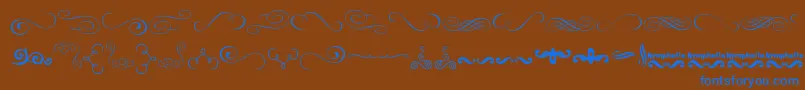 Шрифт Nymphette – синие шрифты на коричневом фоне