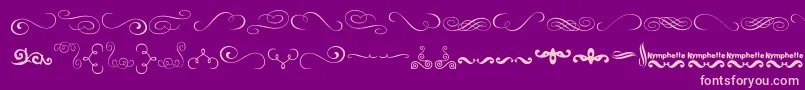 Nymphette Font – Pink Fonts on Purple Background