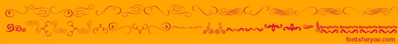 Lisätietoja Nymphette-fontista Nymphette-fontti – punaiset fontit oranssilla taustalla