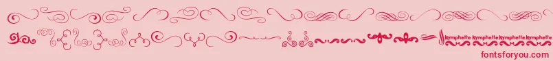 fuente Nymphette – Fuentes Rojas Sobre Fondo Rosa