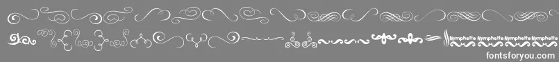 Nymphette Font – White Fonts on Gray Background