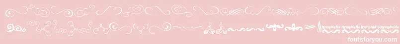 Lisätietoja Nymphette-fontista Nymphette-fontti – valkoiset fontit vaaleanpunaisella taustalla