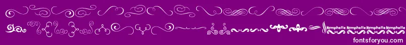 Más sobre la fuente Nymphette fuente Nymphette – Fuentes Blancas Sobre Fondo Morado