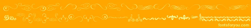 More about Nymphette Font Nymphette Font – Yellow Fonts on Orange Background