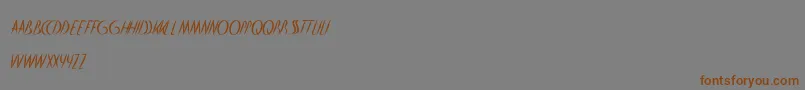 HeartShaped-Schriftart – Braune Schriften auf grauem Hintergrund