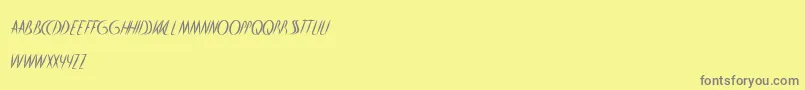 HeartShaped-Schriftart – Graue Schriften auf gelbem Hintergrund