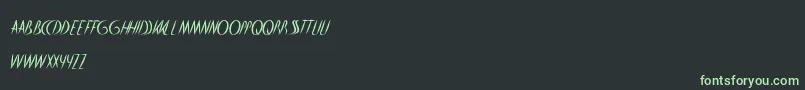HeartShaped Font – Green Fonts on Black Background