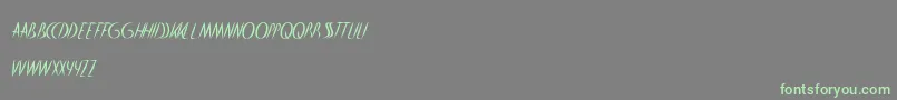 HeartShaped Font – Green Fonts on Gray Background
