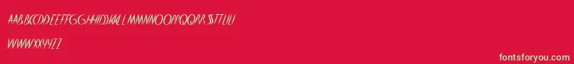 HeartShaped Font – Green Fonts on Red Background