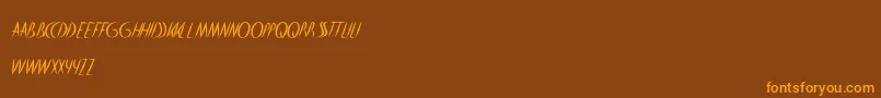 HeartShaped Font – Orange Fonts on Brown Background