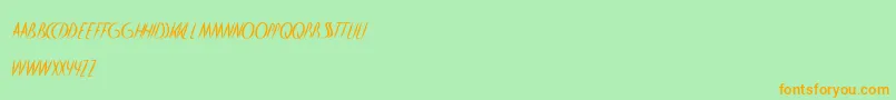HeartShaped Font – Orange Fonts on Green Background