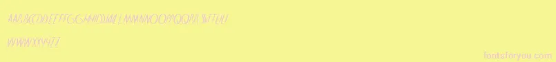 Police HeartShaped – polices roses sur fond jaune