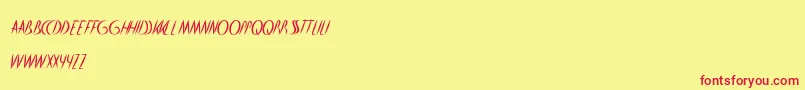 HeartShaped Font – Red Fonts on Yellow Background