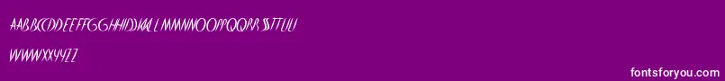 HeartShaped Font – White Fonts on Purple Background