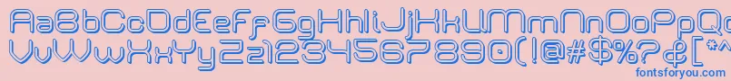 RivaldizakieOutlineShadow Font – Blue Fonts on Pink Background