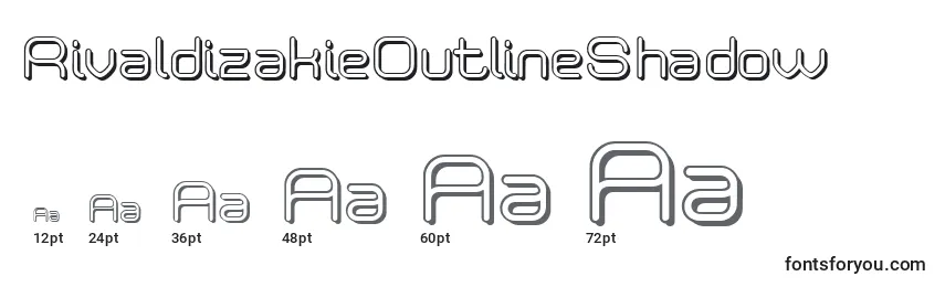 Размеры шрифта RivaldizakieOutlineShadow