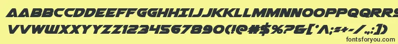 Airstrikebold Font – Black Fonts on Yellow Background
