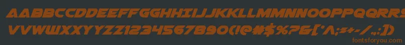 Airstrikebold Font – Brown Fonts on Black Background