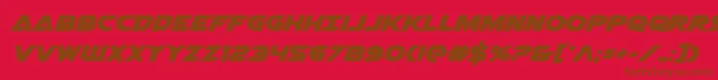 Шрифт Airstrikebold – коричневые шрифты на красном фоне