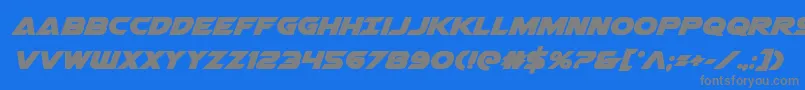 フォントAirstrikebold – 青い背景に灰色の文字
