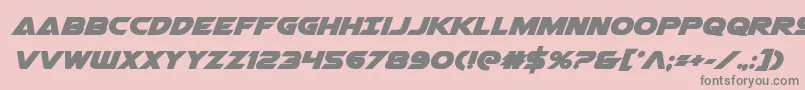 Fonte Airstrikebold – fontes cinzas em um fundo rosa