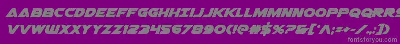 Airstrikebold Font – Gray Fonts on Purple Background