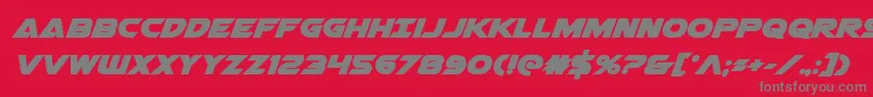 フォントAirstrikebold – 赤い背景に灰色の文字