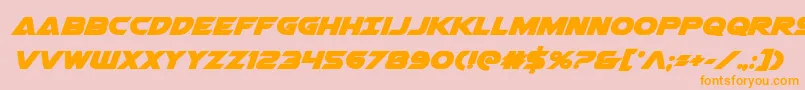 Airstrikebold Font – Orange Fonts on Pink Background