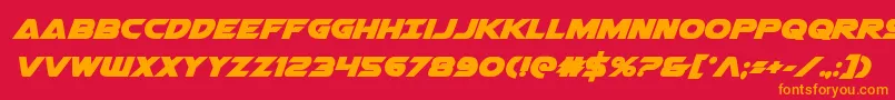 Airstrikebold Font – Orange Fonts on Red Background