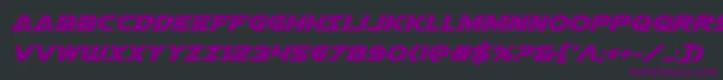 Airstrikebold Font – Purple Fonts on Black Background