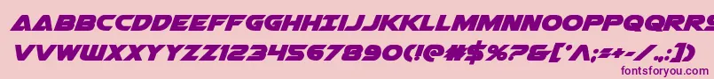 Airstrikebold Font – Purple Fonts on Pink Background